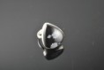 Bague en argent et cabochon d'obsidienne mouchetée